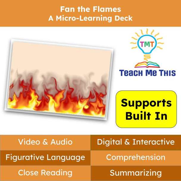 Fan the Flames Figurative Language Reading Passage and Activities