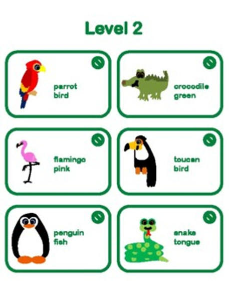 Zoo Animal Vocabulary Taboo Game for ESL