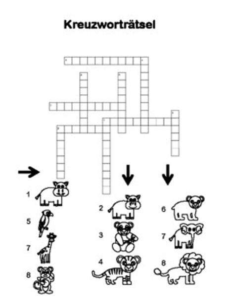 German Zoo Animal Puzzles