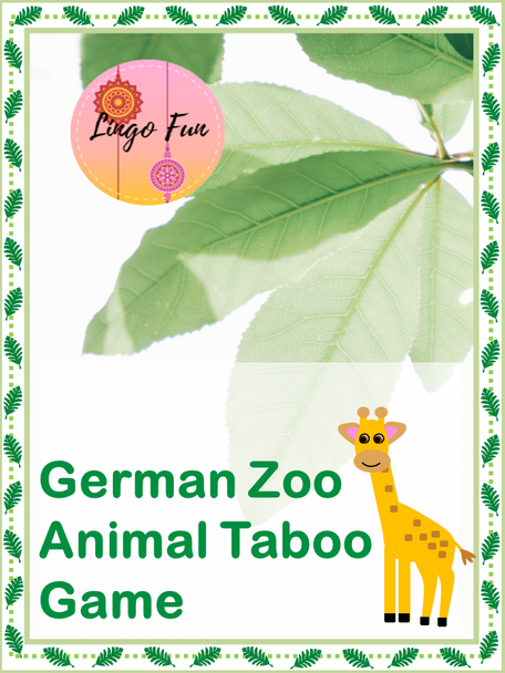 German Zoo Taboo Game