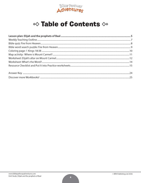 Unit Study | Elijah & The Prophets of Baal (Grades 3-6)