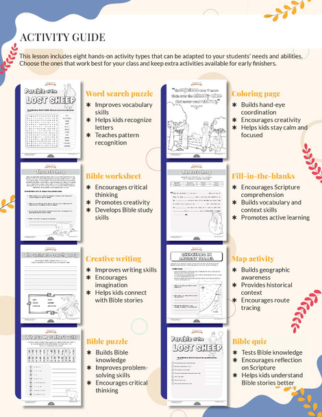 Bible Parable: The Lost Sheep Workbook