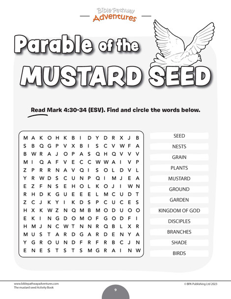 Bible Parable: The Mustard Seed workbook