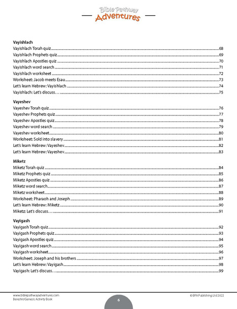 Bereshit | Genesis: Torah Portion Activity Book Bereshit | Genesis: Torah Portion Activity Book