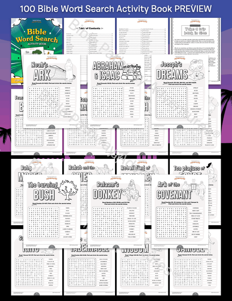 100 Bible Word Search Activity Book