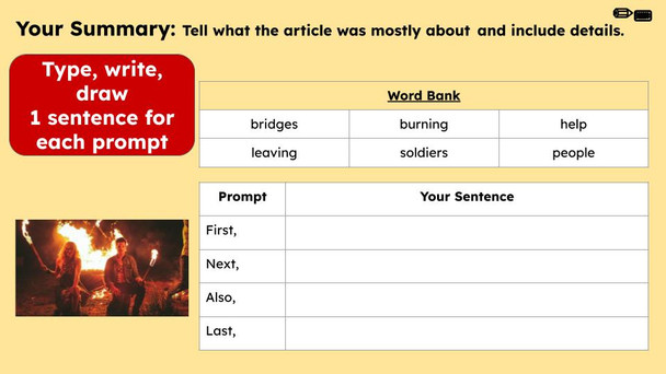 Burning Bridges Figurative Language Reading Passage and Activities