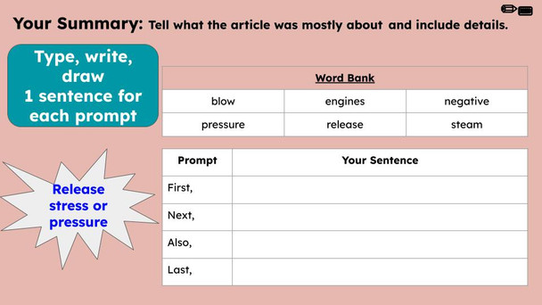 Blow Off Steam Figurative Language Reading Passage and Activities