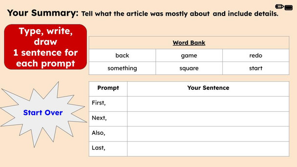 Back to Square One Figurative Language Reading Passage and Activities