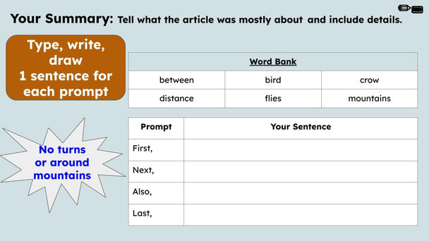 As the Crow Flies Figurative Language Reading Passage and Activities