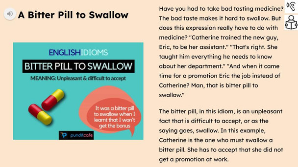 A Bitter Pill to Swallow Figurative Language Reading Passage and Activities