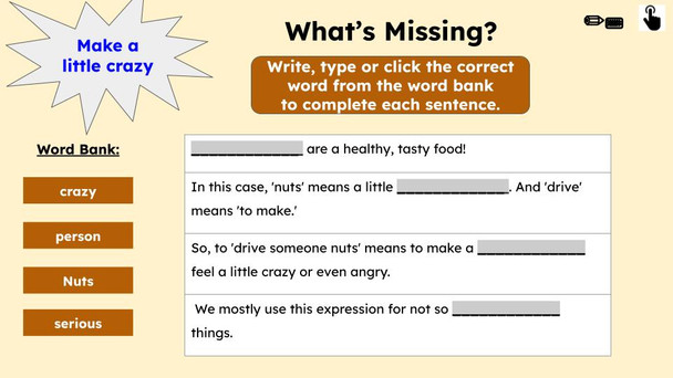 Drive Someone Nuts Figurative Language Reading Passage and Activities