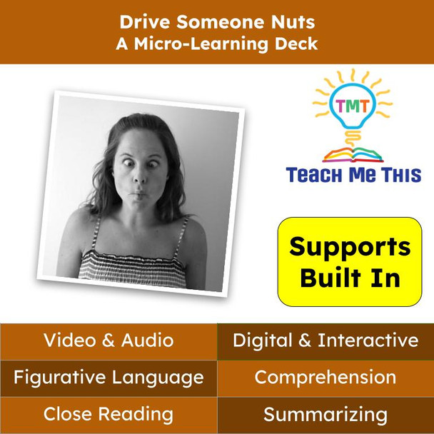 Drive Someone Nuts Figurative Language Reading Passage and Activities