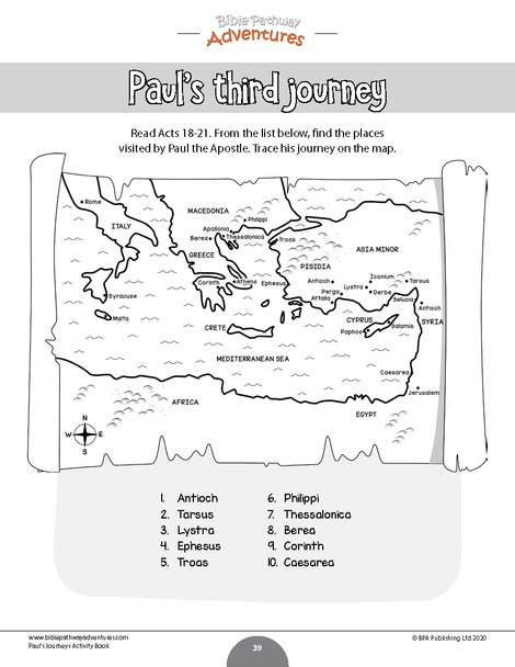 Paul's Journeys Activity Book