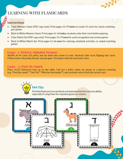 Learning Hebrew: The Alphabet Activity Book