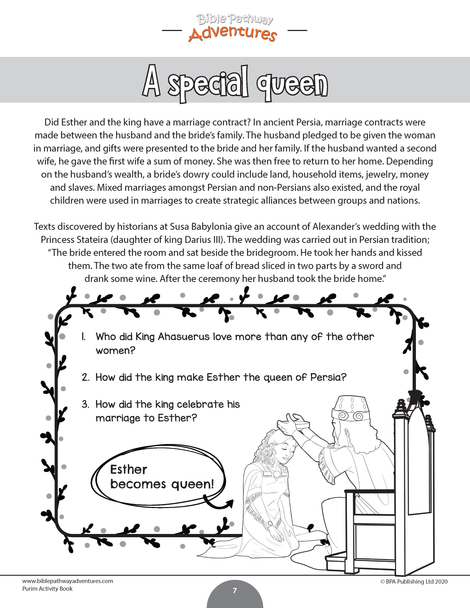 Purim Coloring and Activity Book
