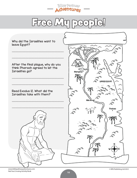 Miracles of the Bible: Red Sea Crossing Activity Book