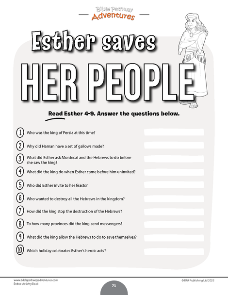 Esther Activity Book (for kids ages 6-12)