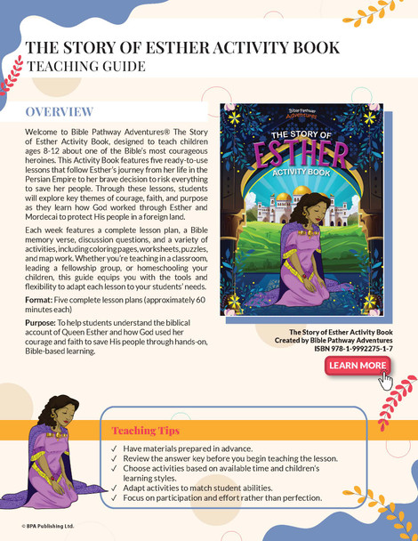 The Story of Esther Activity Book