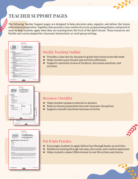 Patience: Fruit of the Spirit Workbook