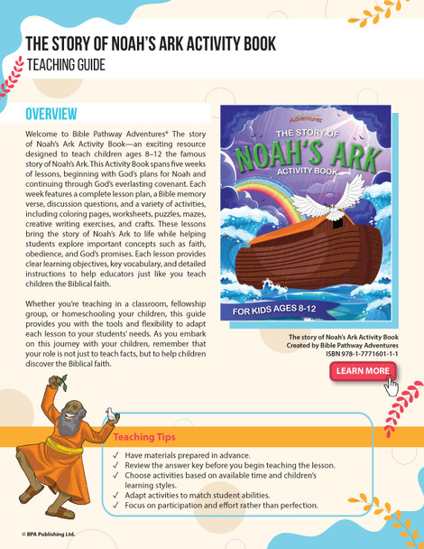 The Story of Noah's Ark Activity Book 