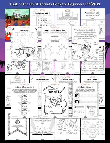 Fruit of the Spirit Activity Book for Beginners