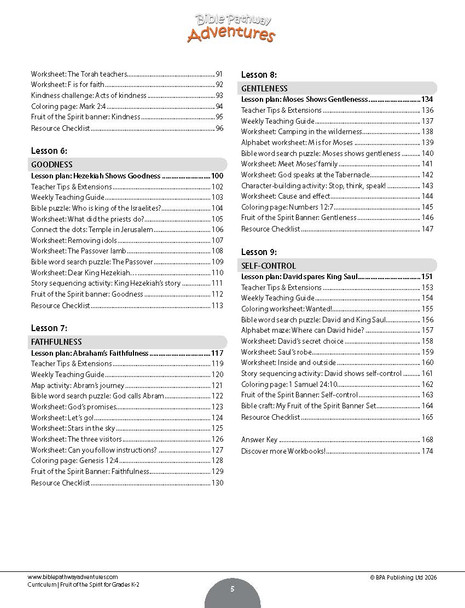 Fruit of the Spirit Bible Curriculum for Homeschool & Classroom | Grades K-2
