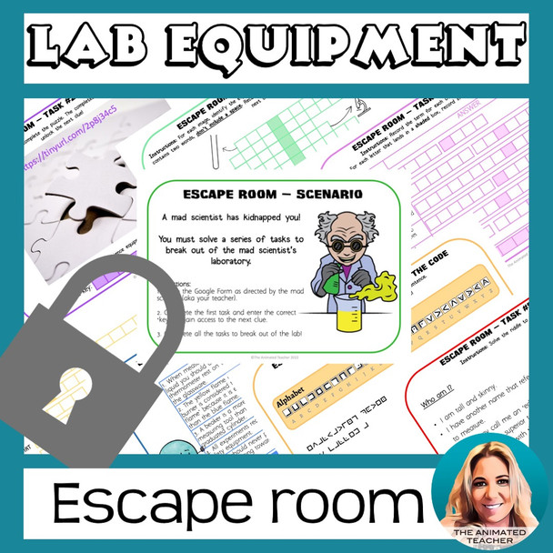 science digital escape room lab equipment