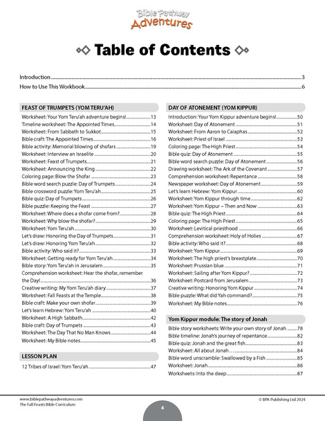 The Fall Feasts Bible Curriculum | Grades 3-6