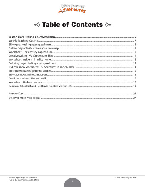 Kindness: Fruit of the Spirit Workbook