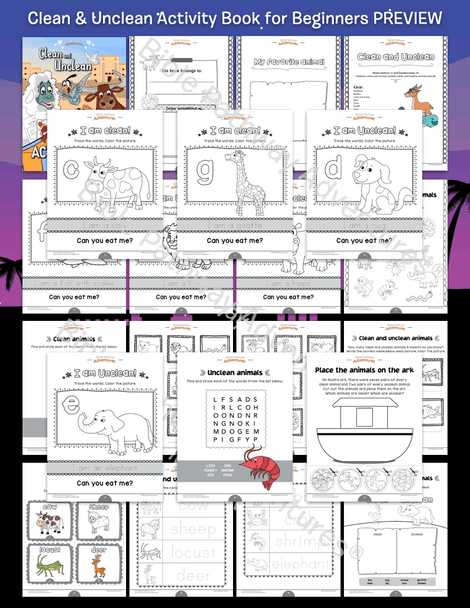 Clean and Unclean Coloring Activity Book
