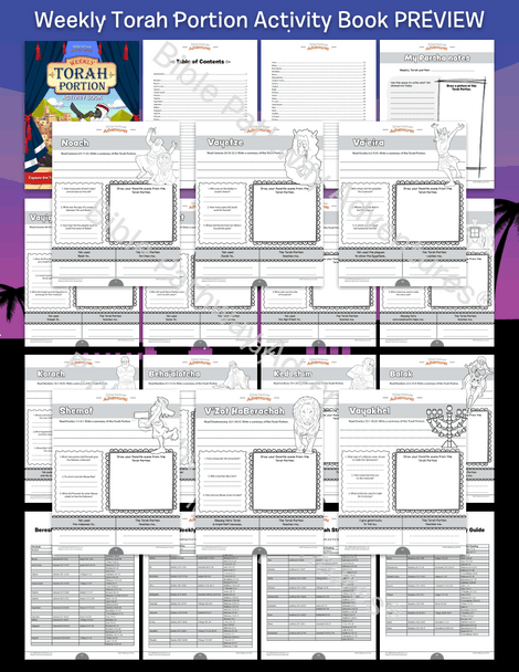 Weekly Torah Portion Coloring Activity Book