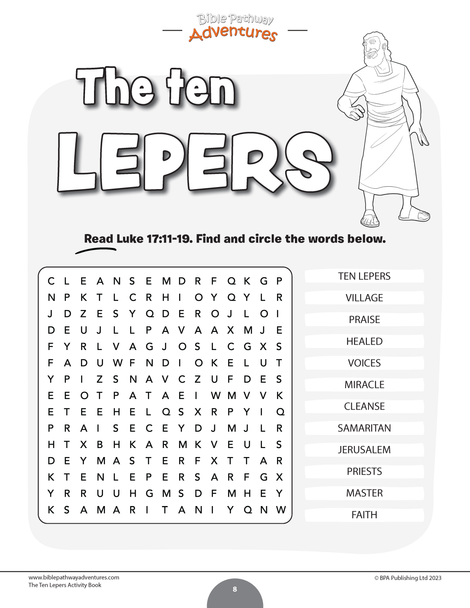 Miracles of the Bible: The Ten Lepers Activity Book