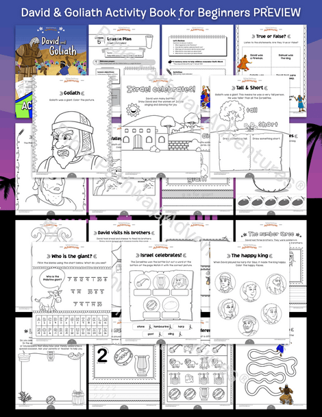 David and Goliath Activity Book for Beginners