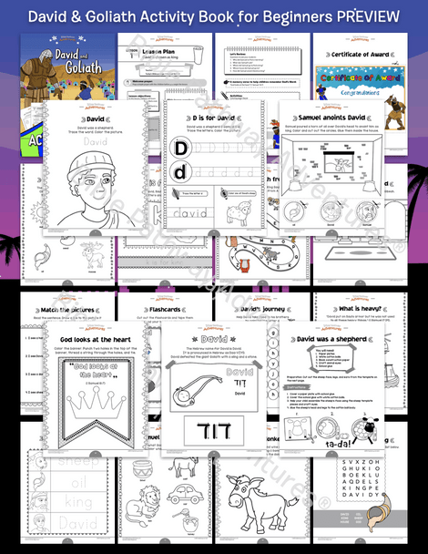David and Goliath Activity Book for Beginners