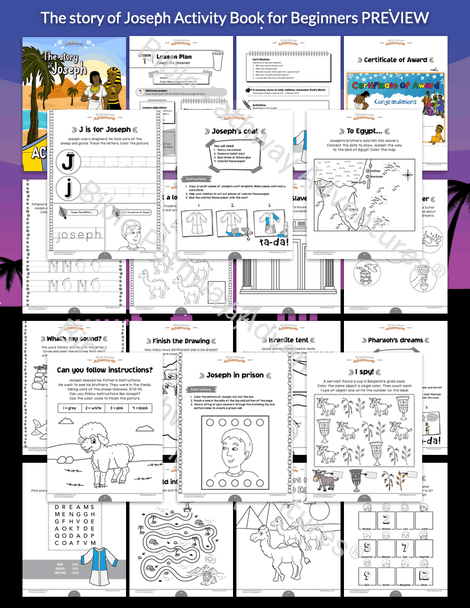 The story of Joseph Activity Book for Beginners
