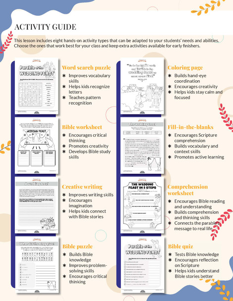 Bible Parable: The Wedding Feast Workbook
