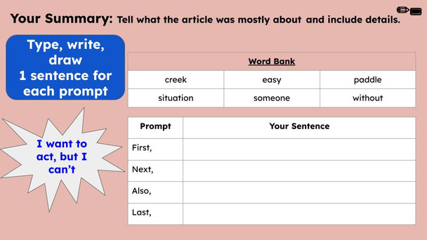 Up the Creek Without a Paddle Figurative Language Reading Passage and Activities