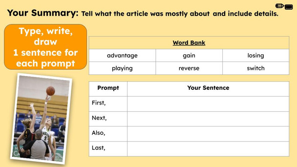 Turn the Tables Figurative Language Reading Passage and Activities