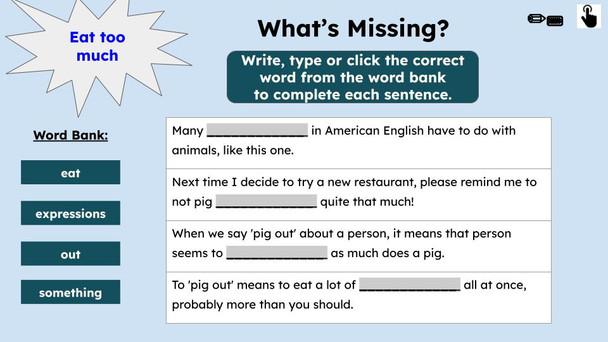 Pig Out Figurative Language Reading Passage and Activities