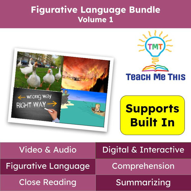 Figurative Language Reading Passages and Activities BUNDLE Volume 1-Idioms