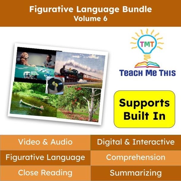 Figurative Language Reading Passages and Activities BUNDLE Volume 6