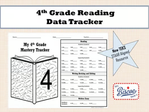 4th Grade Reading Data Tracker(STAAR, TEKS) 4th Grade Reading Data Tracker(STAAR, TEKS)