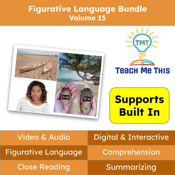 Figurative Language Reading Passages and Activities BUNDLE Volume 15