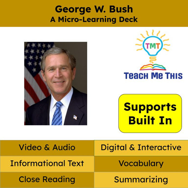 President George Bush Informational Text Reading Passage and Activities