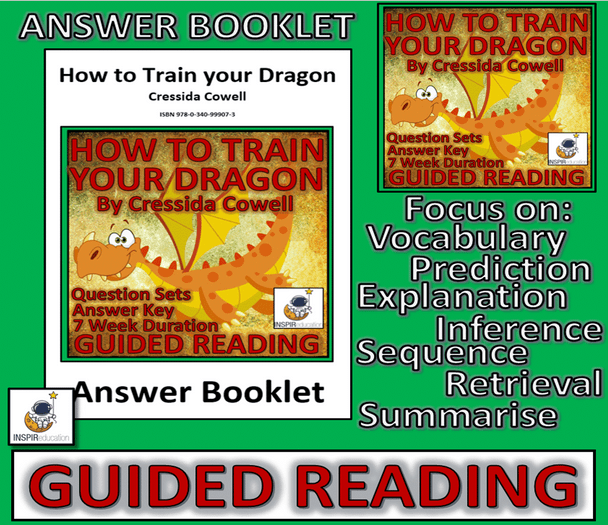 GUIDED READING: How to Train your Dragon - Cressida Cowell: 34 Question Sets and Answers