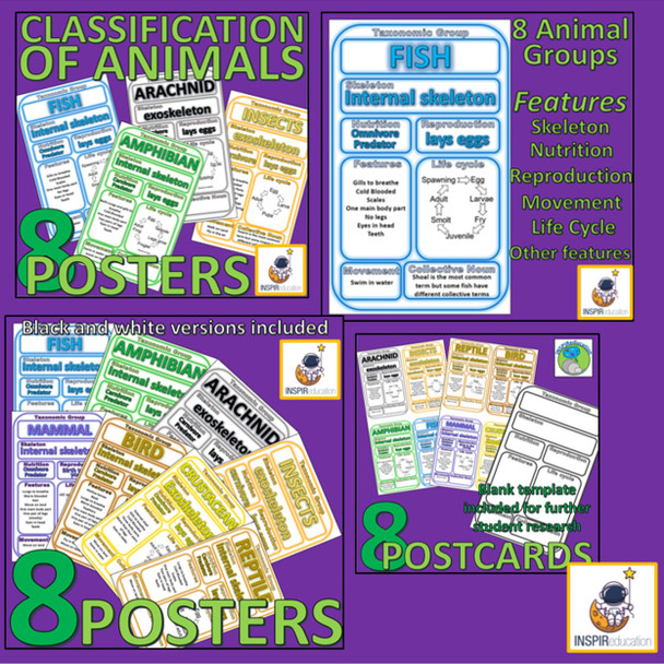 Classification of Animals: BUNDLE - Escape Room, Posters, Games