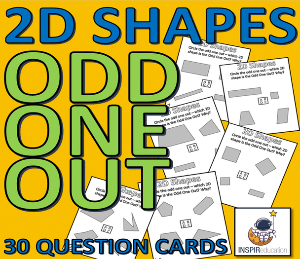 MATH: 2D SHAPE - Odd One Out Game: Properties of Shape - 30 Game cards