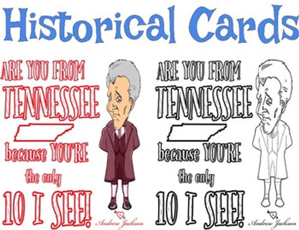 Andrew Jackson Historical Valentine's Cards Are You from Tennessee?