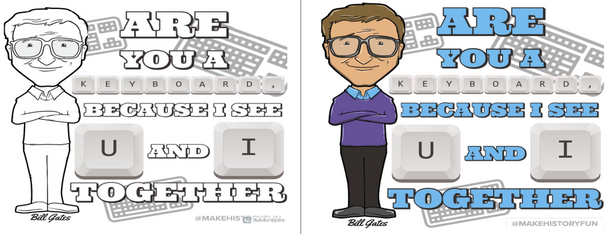 Bill Gates "Are You a Keyboard" Valentines Day Card