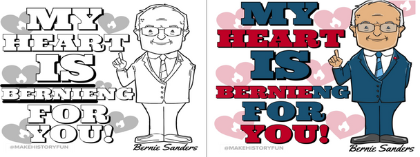 My Heart is BERNIEing For You Valentines Day Card